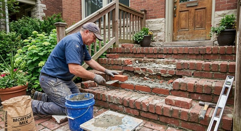 Brick Stoop Repair in Morris County, NJ