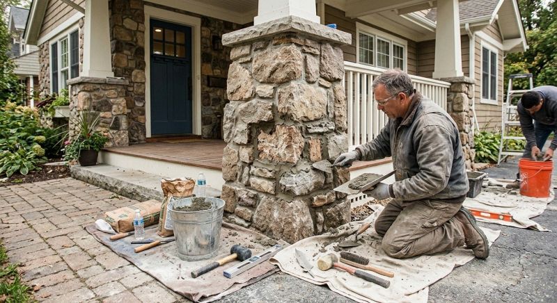 Stone Column Repair in Morris County, NJ